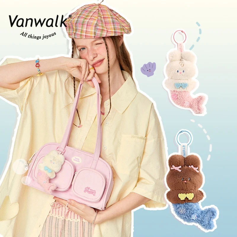 Vanwalk Bubble Island Niche Rabbit Mermaid Plush Doll Pendant Bag K522 - Image 2