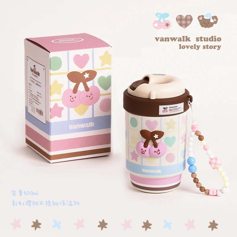 VANWALK Glutinous Rice Ball Series Adorable Cherry Cup K629 - Image 3