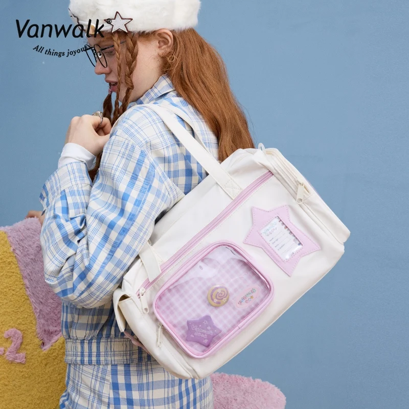 Vanwalk Water-Resistant Multi-Pockets Lucky Star Crossbody Bag V2887 - Image 3
