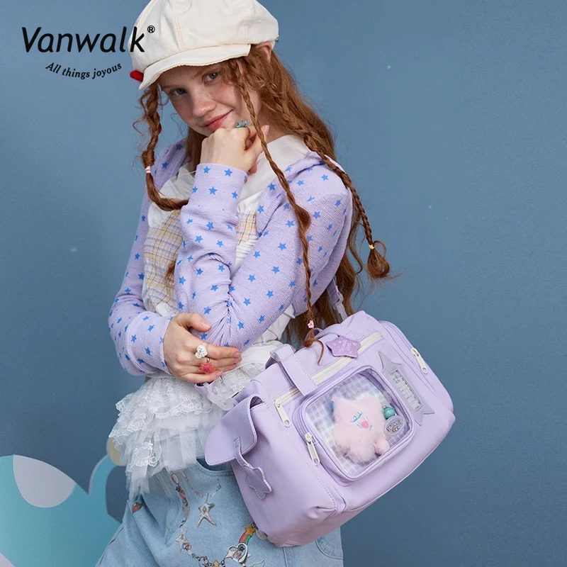 Vanwalk Water-Resistant Multi-Pockets Lucky Star Crossbody Bag V2887 - Image 4