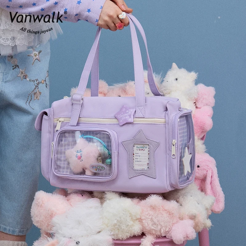 Vanwalk Water-Resistant Multi-Pockets Lucky Star Crossbody Bag V2887 - Image 6